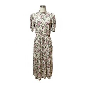 Ronnie Nicole Floral Midi Dress Size 10 Vintage 90s Made in USA Cottagecore
